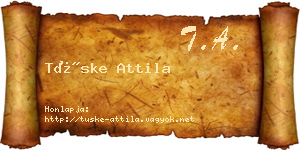 Tüske Attila névjegykártya