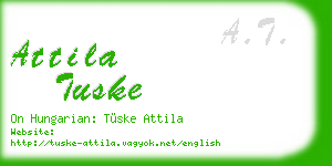attila tuske business card